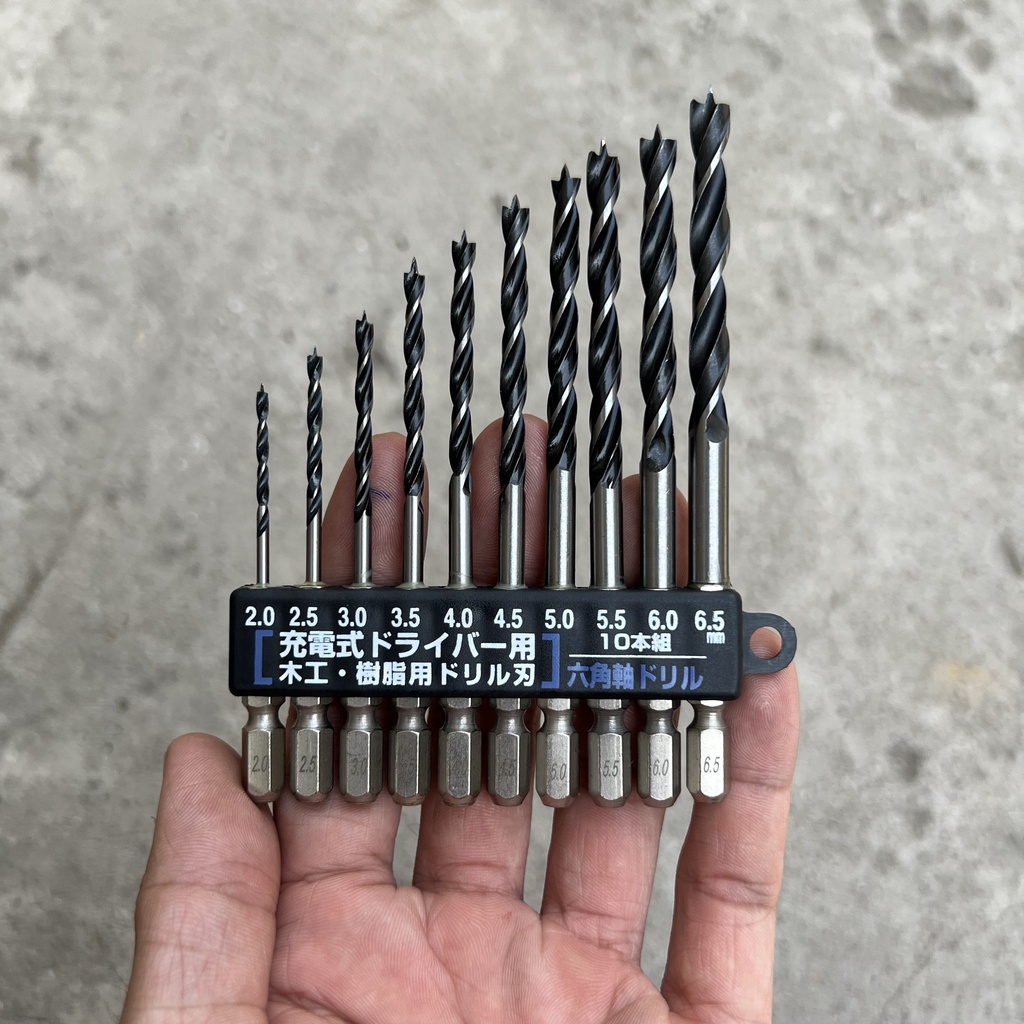 Mũi Khoan Gỗ 3 Điểm Đa Năng Chuôi Lục Giác Dùng Cho Máy Khoan, Máy Bắn Vít