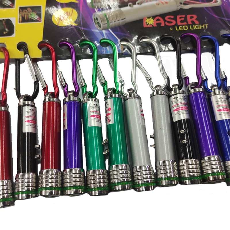 Móc Khóa Đèn Pin Laser Mini 3 Trong 1