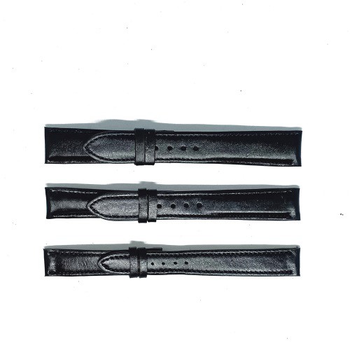 Dây đồng hồ da bò màu đen PH8115 ( Size 16-18-20 )