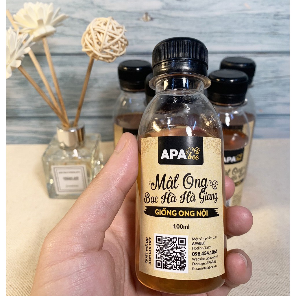 Mật ong hoa Bạc hà Hà Giang APABEE - Chai 100ml - Chuẩn ong NỘI - Giấy chứng nhận VietGAP - Đọc kỹ mô tả trước khi mua.