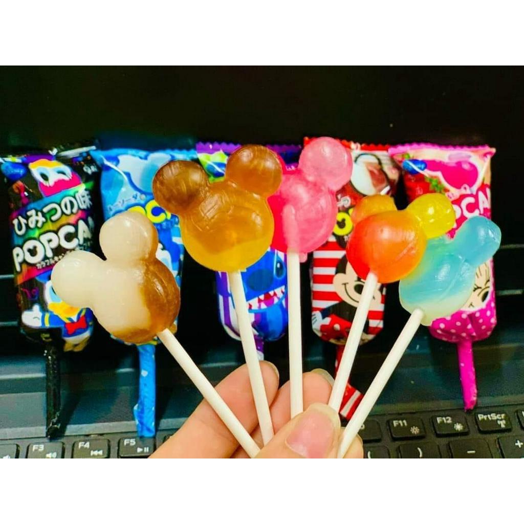 Kẹo mút Mickey Popcan Gilco Không gây sâu răng Vị Trái Cây Nhật Bản