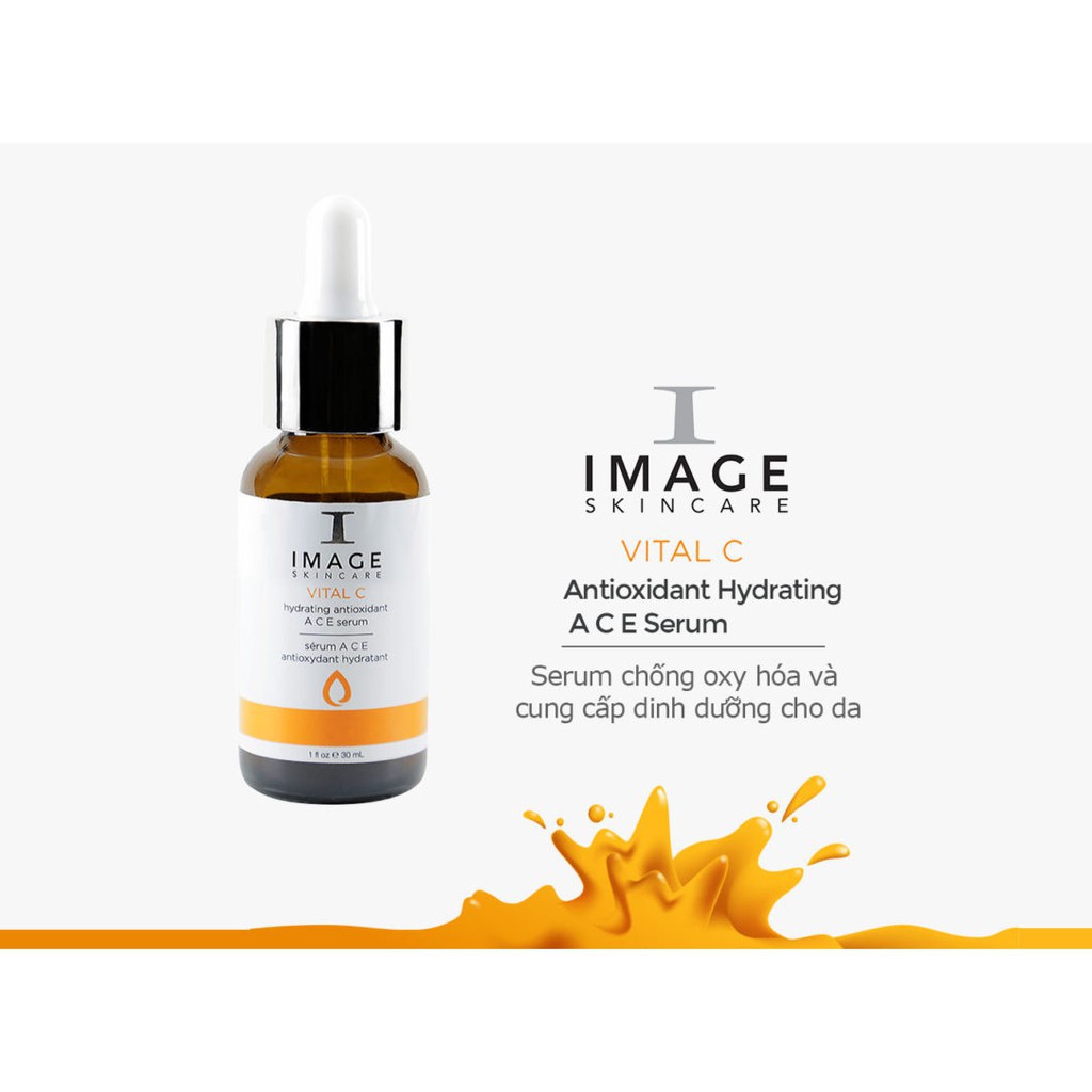 Serum chống oxi hóa bổ sung dưỡng chất cho da xỉn màu Image Skincare VITAL C Hydrating Antioxidant ACE Serum 30ml