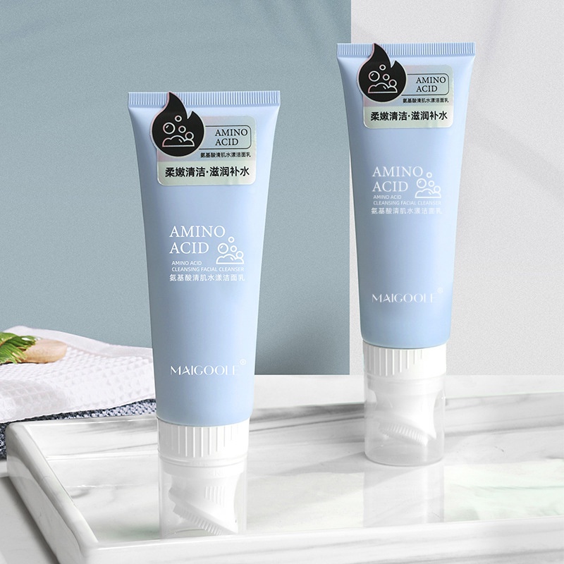 [Hàng mới về] Sữa rửa mặt amino acid dưỡng ẩm kiềm dầu thu nhỏ lỗ chân lông loại bỏ mụn đầu đen