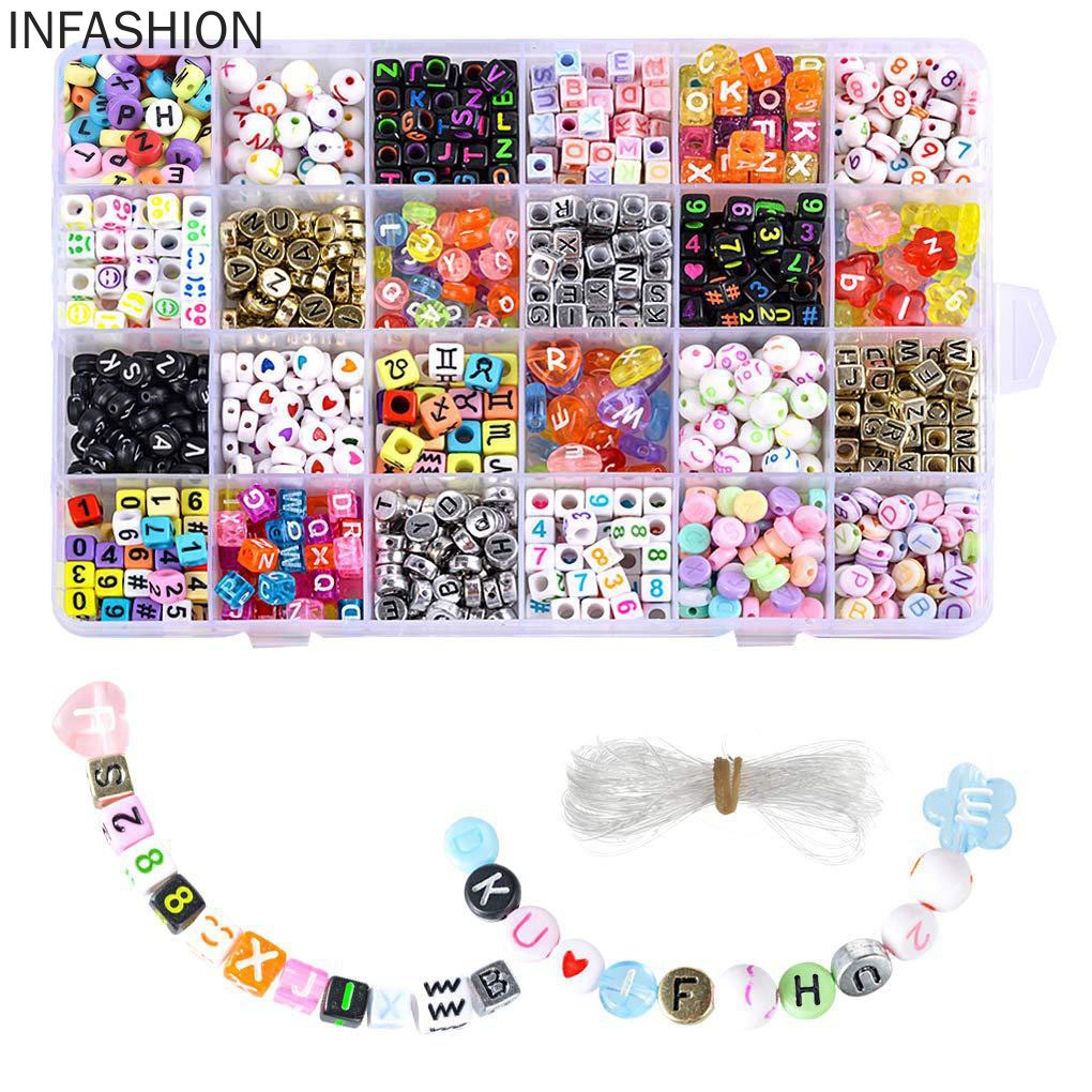 Hộp 1200 Hạt Xâu Làm Vòng Đeo Tay