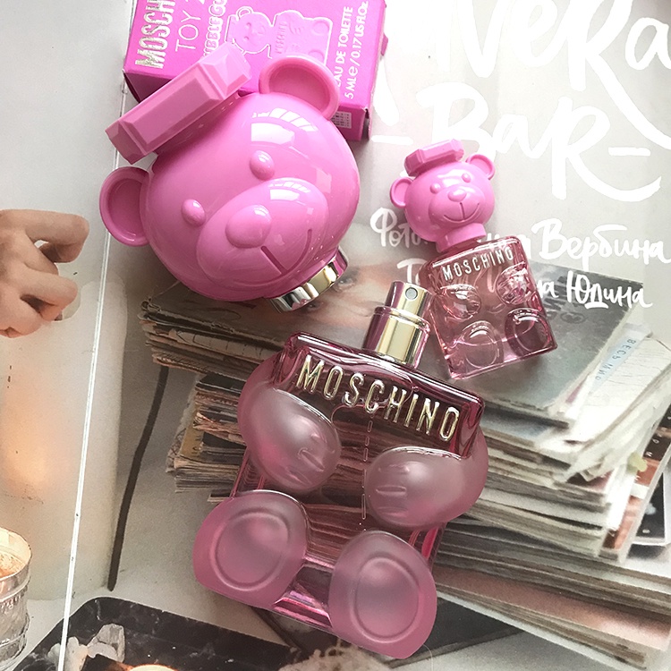 Chai nước hoa Moschino 2021 100ml 2 màu hồng xinh xắn cho nữ