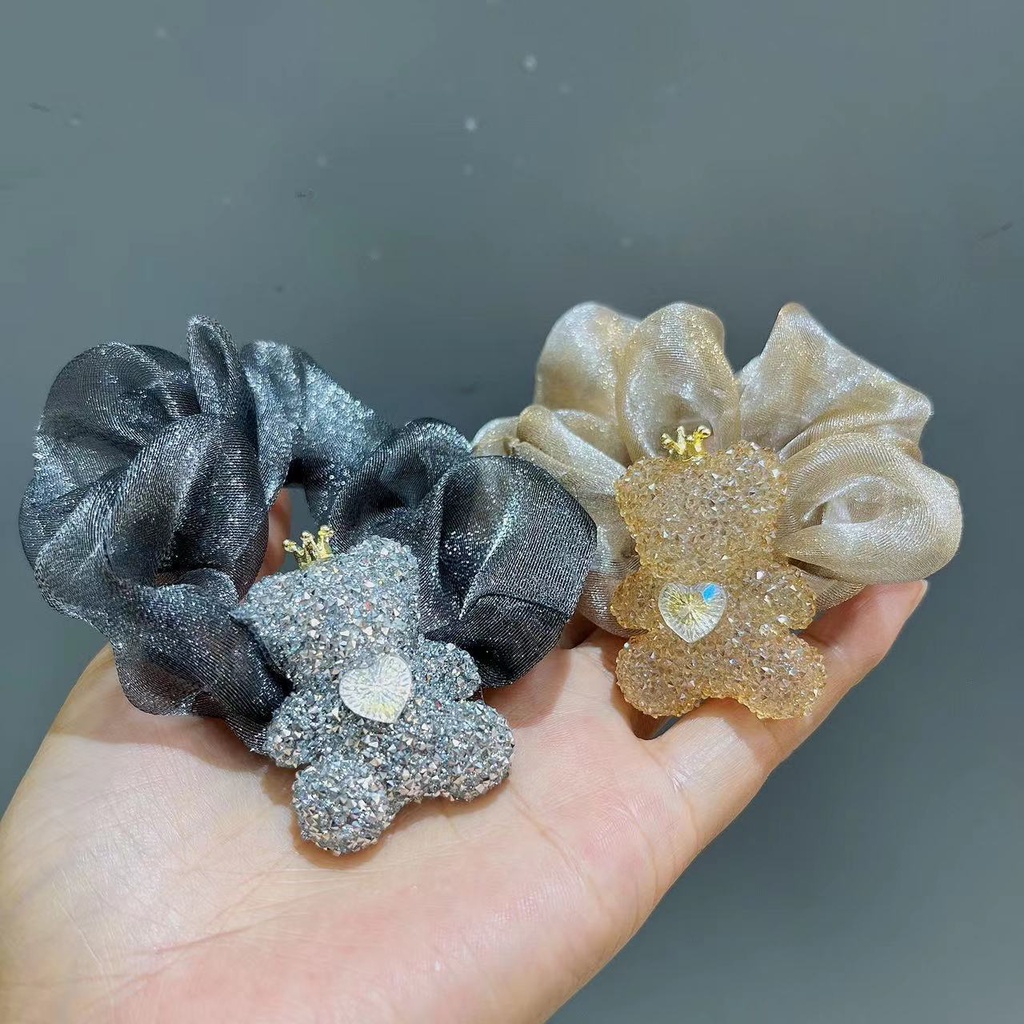 Dây Buộc Tóc Co Giãn Hình Vương Miện Đính Đá Sang Trọng 2022