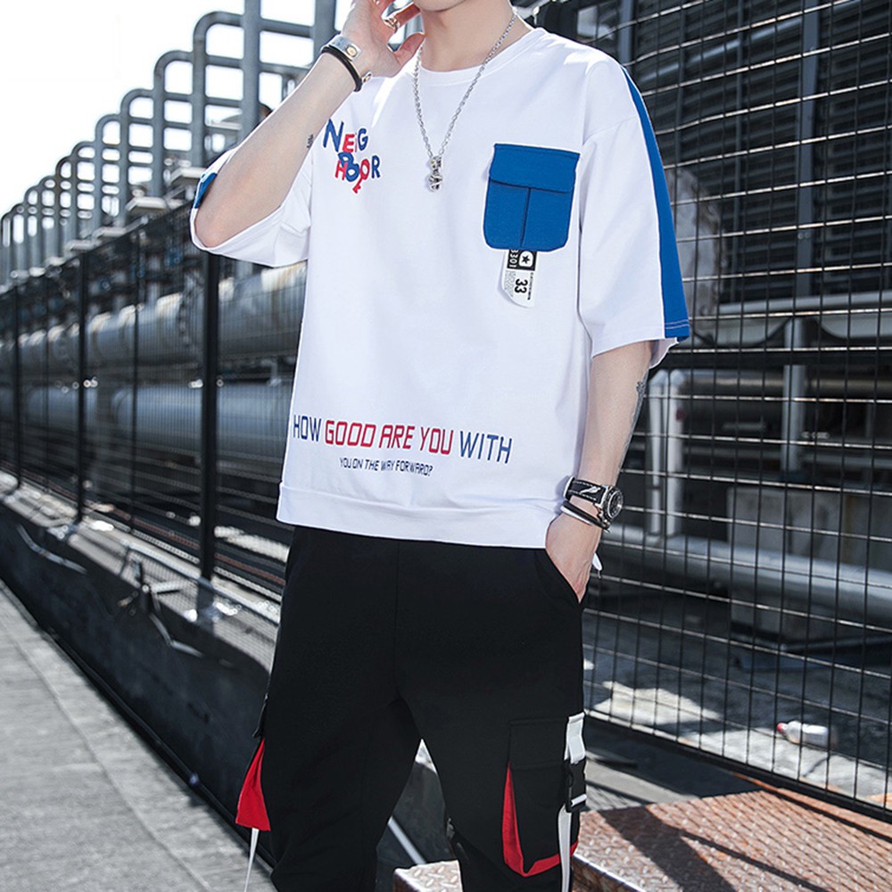 Bộ Đồ Thun Nam Thể Thao Ngắn Tay In Họa Tiết NEIGHBOR Kết Hợp Quần Jogger Túi Hộp Phối Dây SET NAM 90000106C2 | BigBuy360 - bigbuy360.vn