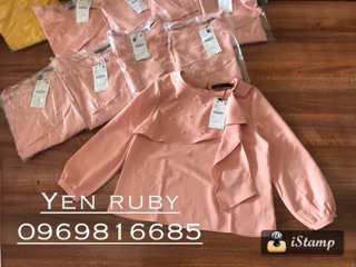 Sơ mi đính ngọc trai zr dư xịn check code