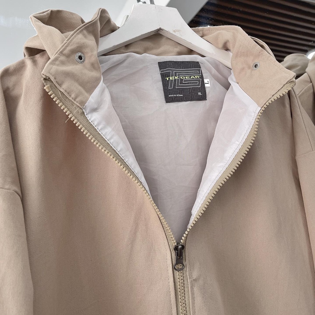 [sẵn] Áo khoác kaki trơn nón rộng (ảnh thật tại shop) Tanazi Closet