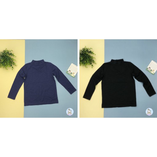 LITIBABY  Áo cổ 3 phân giữ nhiệt cotton LITIBABY cho bé trai bé gái