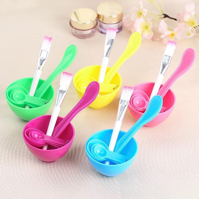Bộ bát trộn đắp mặt nạ, dụng cụ trộn mặt nạ - Bộ bát trộn mỹ phẩm 6 chi tiết