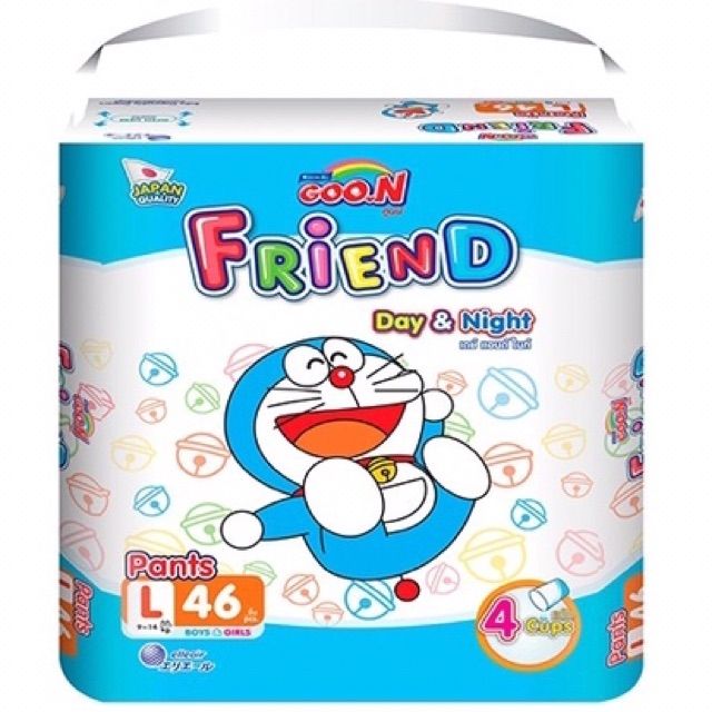 (MẪU MỚI) Bỉm Goon Friend (cắt tem) tã quần L46+5, M54+5