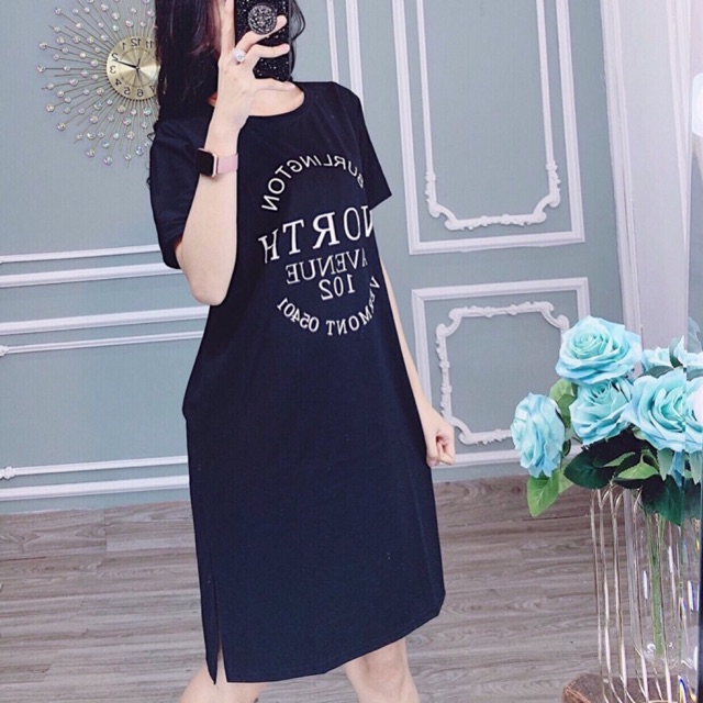 Đầm suông dáng dài xẻ tà NORTH