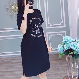 Đầm suông dáng dài xẻ tà NORTH