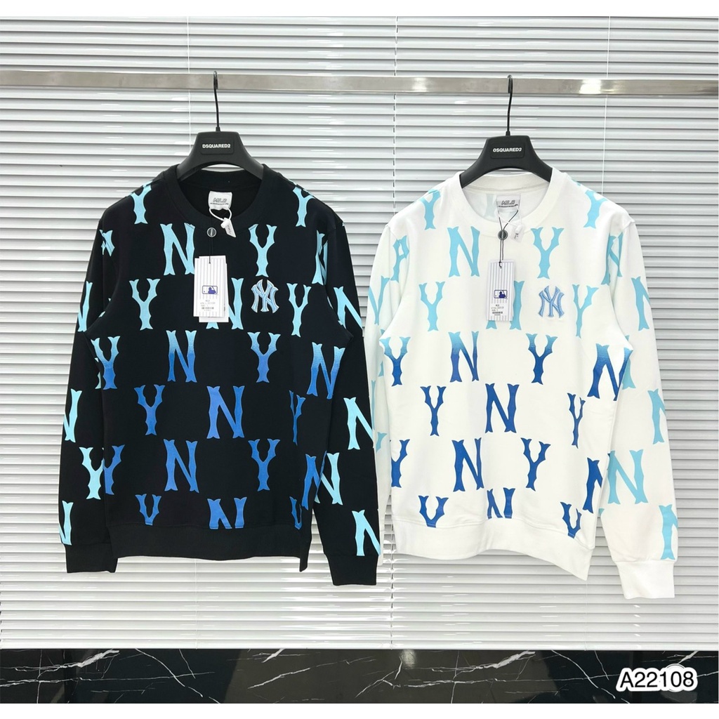 Áo Sweater Nam NY Dập Vân Họa Tiết Chữ In Loang Sang Trọng - Áo Nỉ Nam Nữ NY Chất Nỉ Da Cá Cao Cấp DT FASHION MENWEAR