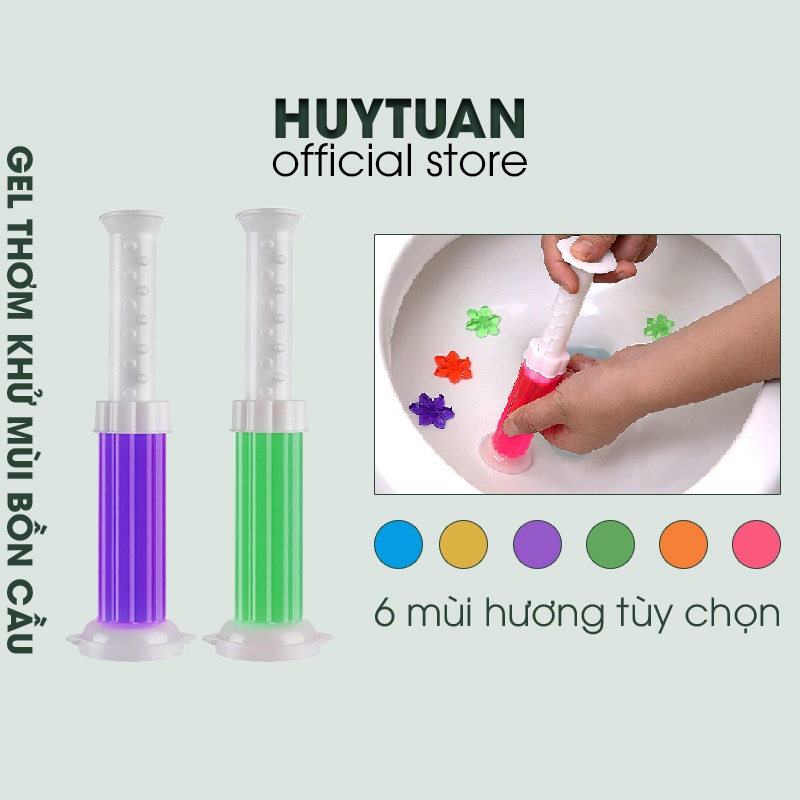 Gel khử mùi bồn cầu, diệt khuẩn toilet, nhà vệ sinh hình bông hoa 6 mùi hương (GH06)