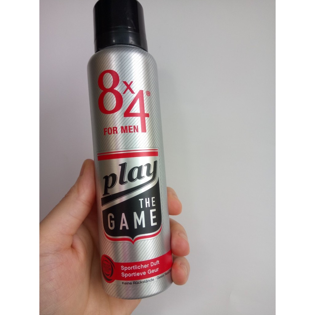 Xịt khử mùi cơ thể, 8x4 dành cho nam và nữ, hàng Đức chai 150ml