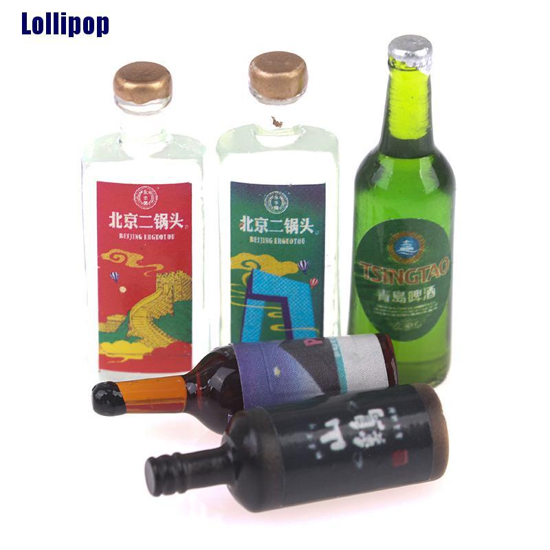 Set 20 mô hình chai nước tỉ lệ 1:6 1:12 trang trí nhà búp bê