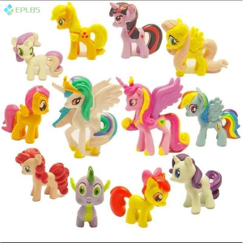 Bộ 12 Tượng Nhựa Trang Trí Bánh Hình Ngựa Pony