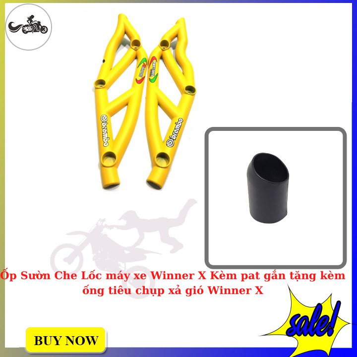 Combo Ốp Sườn Che Lốc máy xe Winner X Kèm pat gắn tặng ống tiêu chụp xả gió Winner X