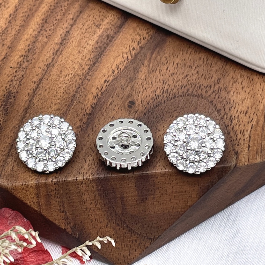 2101156     Nút Áo Đính Đá zircon Siêu Lấp Lánh diy