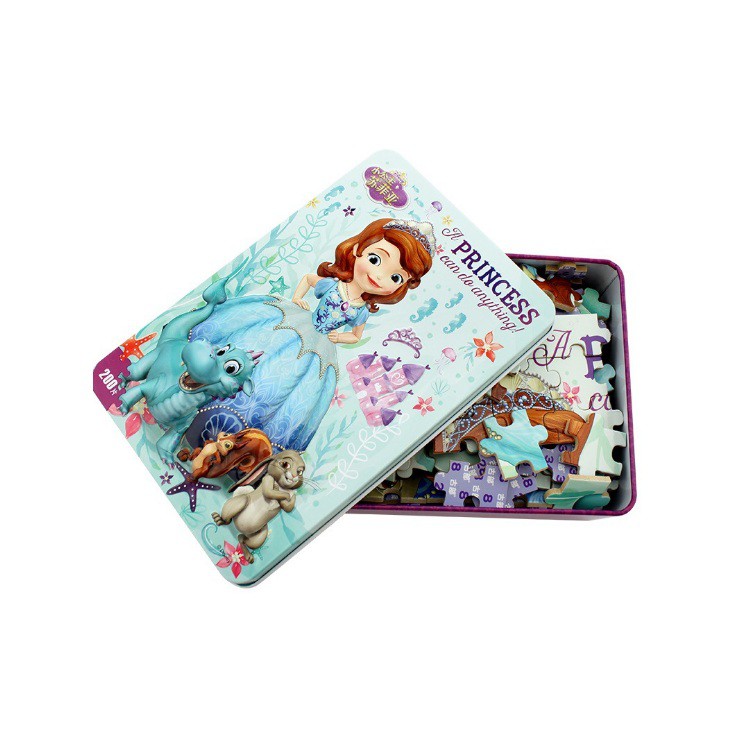 Ghép Tranh Puzzle 200 Mảnh Hộp Thiếc In Dập Nổi 3D - Sofia