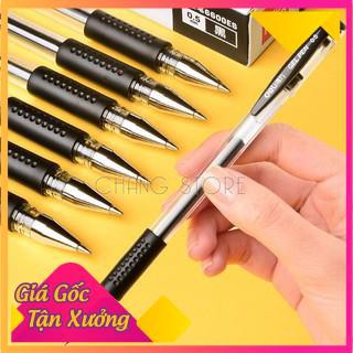 💕DEAL 1K💕 Bút Bi Nước 3 Màu Văn Phòng 0.5mm Mực Đều, Nét Chữ Đẹp 3 Màu Xanh, Đen, Đỏ