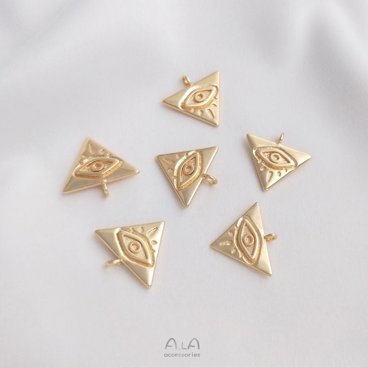 Vòng cổ Mạ Vàng 14K Mặt Hình Tam Giác Độc Đáo