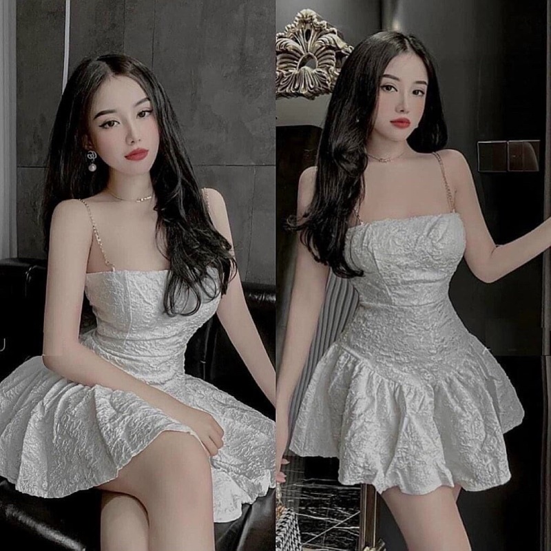 Váy xích hai dây gấm