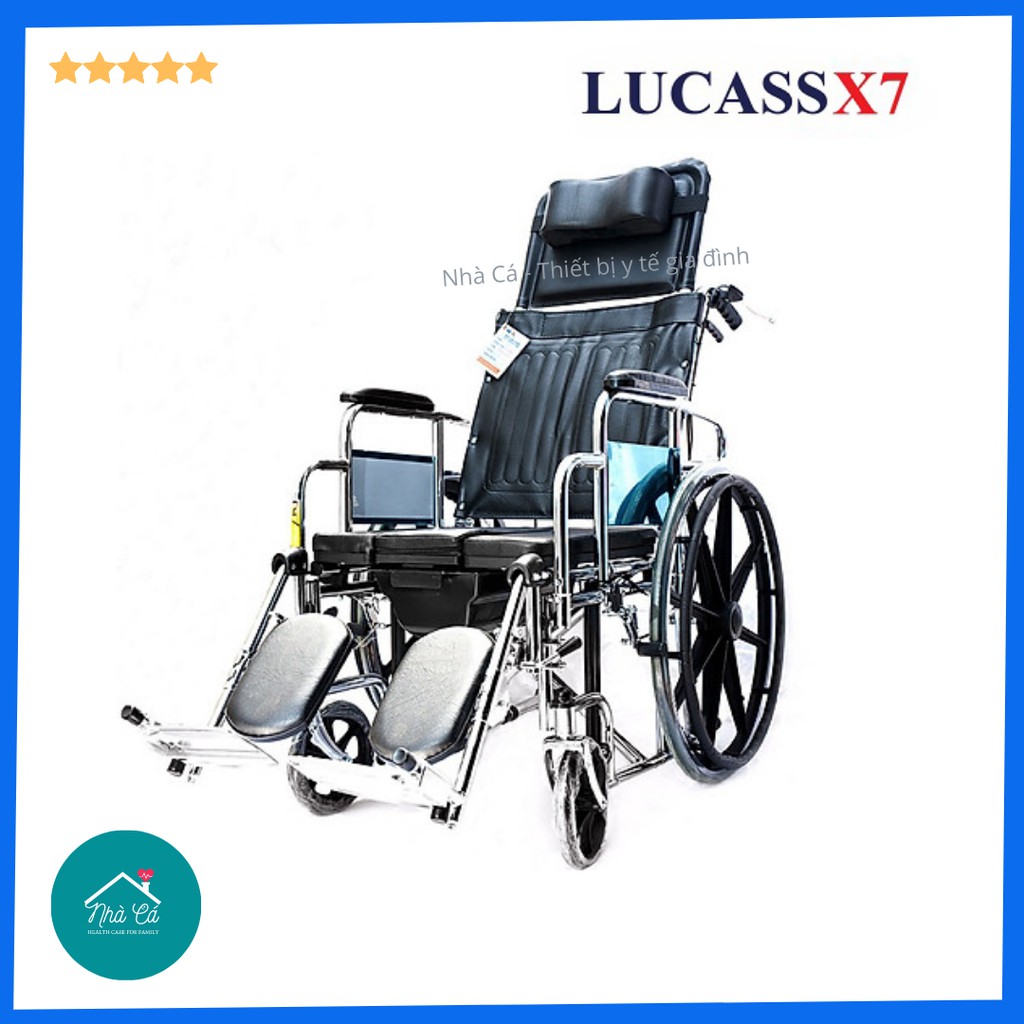 Xe lăn tay có bô và ngả nằm Lucass X7 - Chính Hãng