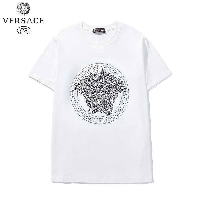 Áo Thun Tay Ngắn Vải Cotton In Chữ Versace Thời Trang