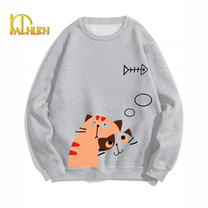 ÁO SWEATER IN MÈO DỄ THUƠNG