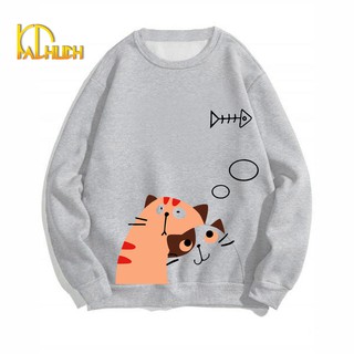 ÁO SWEATER IN MÈO DỄ THUƠNG