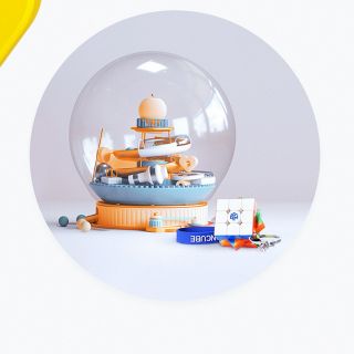 Rubik móc khóa Gan 330