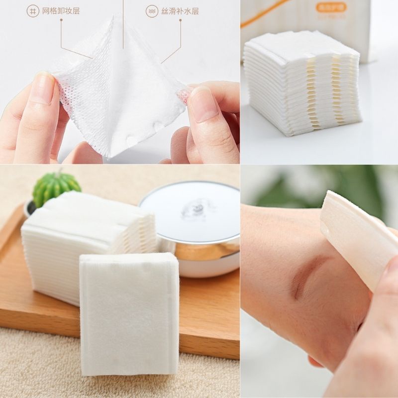 Bông Tẩy Trang 222 Miếng hàng nội địa trung chất lượng cao siêu mềm mịn- XIAOMIMI SF437