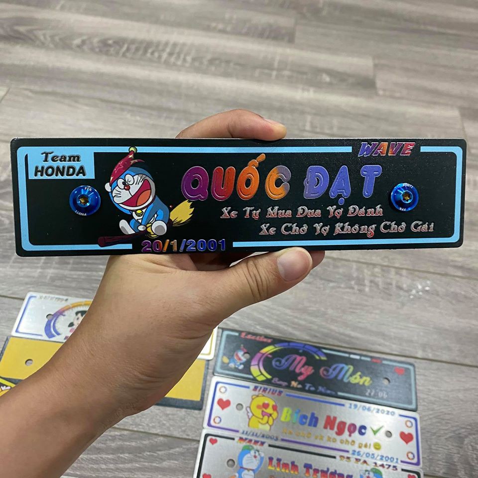 Bảng tên xe máy thiết kế theo yêu cầu - Mẫu SH01