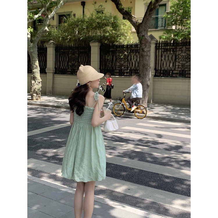 Đầm 2 dây nhúm ngực ulzzang | BigBuy360 - bigbuy360.vn