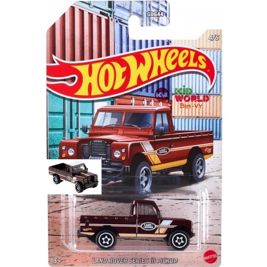 Xe mô hình Hot Wheels Bán tải Pickup Truck Series 2021 Land Rover Series III GRP26.