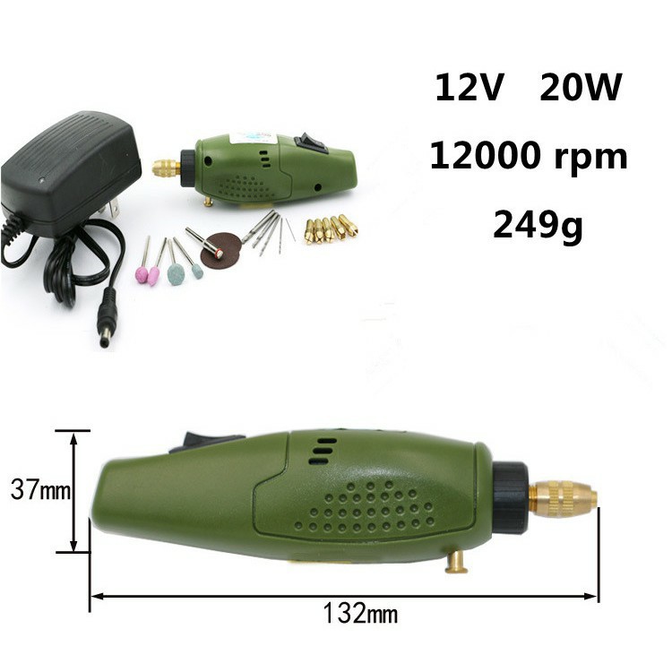 Máy khoan mài cắt cầm tay mini 20W sửa chữa chi tiết nhỏ