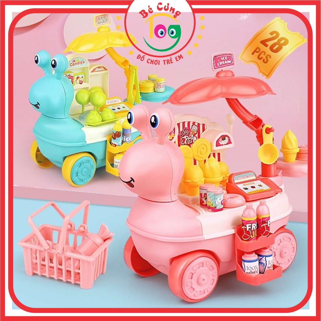 Đồ Chơi Xe Đẩy Bán Kem Di Động Vui Nhộn Dành Cho Bé