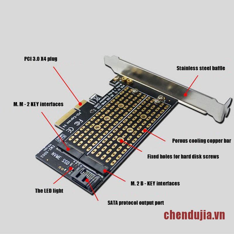 DUJIA Pcie To M2/M.2 Adapter M.2 Ngff To Desktop Pcie X4 X8 X16 Nvme Sata Dual Ssd Pci