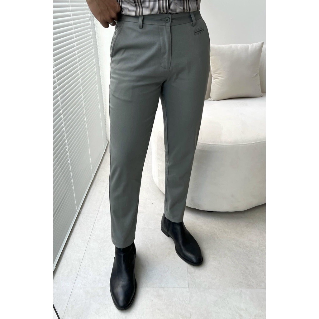 Quần Khaki Americus Gosani Phom Slimfit Màu Xám Và Xanh Rêu