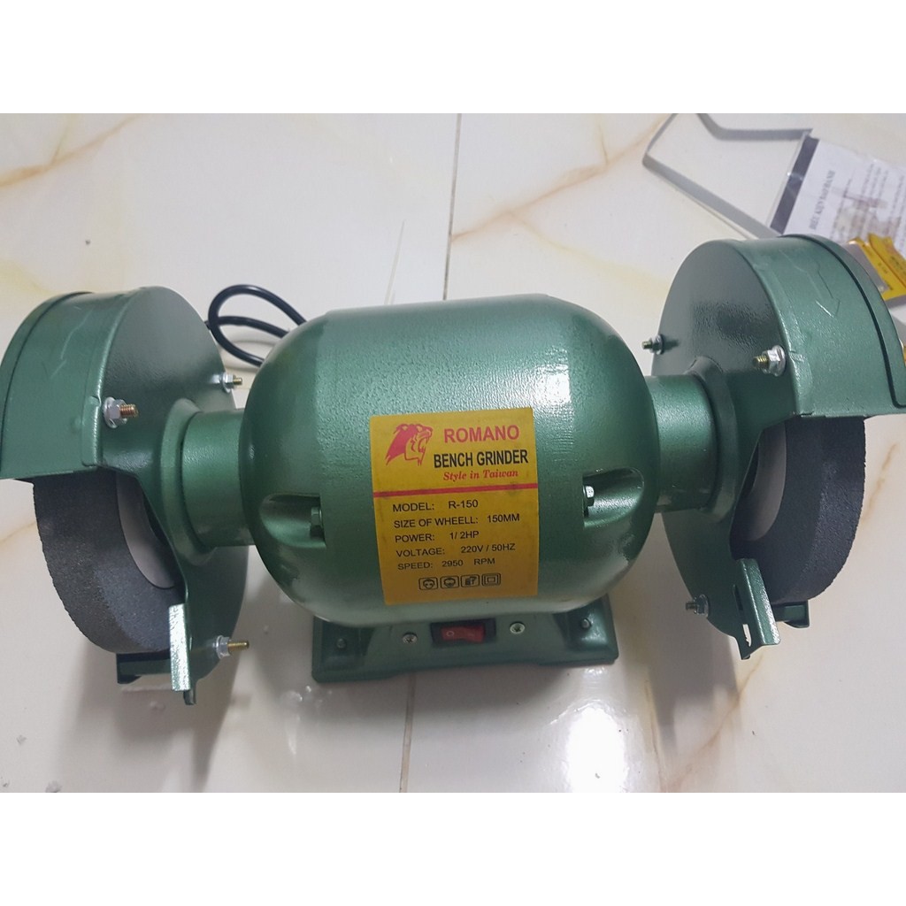 MÁY MÀI  2 ĐÁ  1/2HP  CHÍNH HÃNG BENCH  GINDER  380W