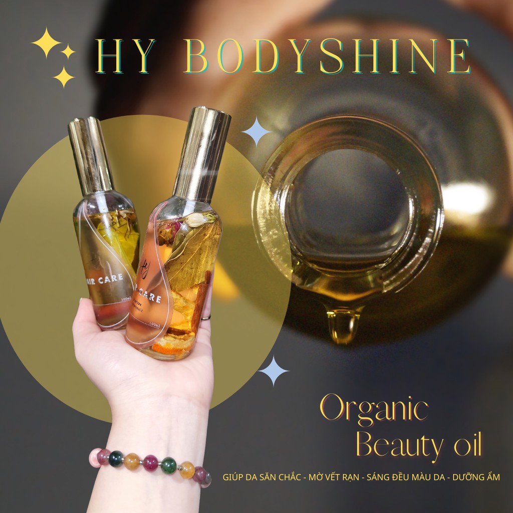 Dưỡng Thể Dưỡng Da Hữu Cơ Hy Bodyshine Dầu Body Oil Ngăn Rạng Da và Trẻ Hóa Làng Da Giúp Da Sáng Màu