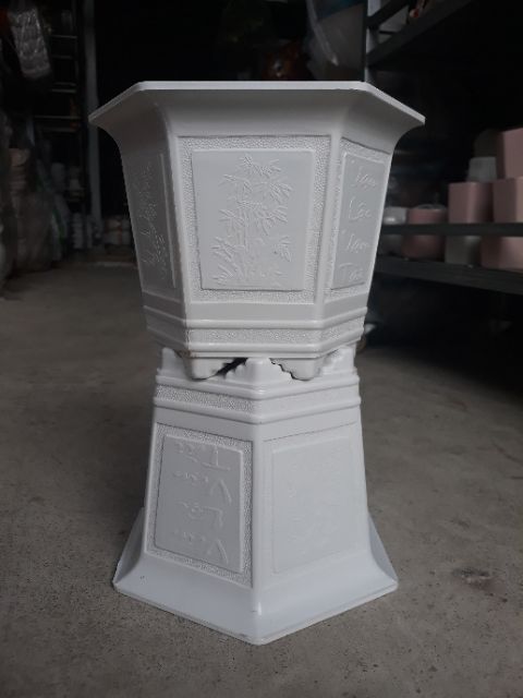 Chậu nhựa lục giác size 16x13cm trồng cây siêu xinh