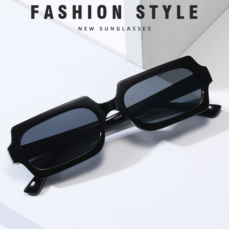 Kính thời trang hip-hop cá tính đa giác màu kẹo kính kính gọng nhỏ cổ điển