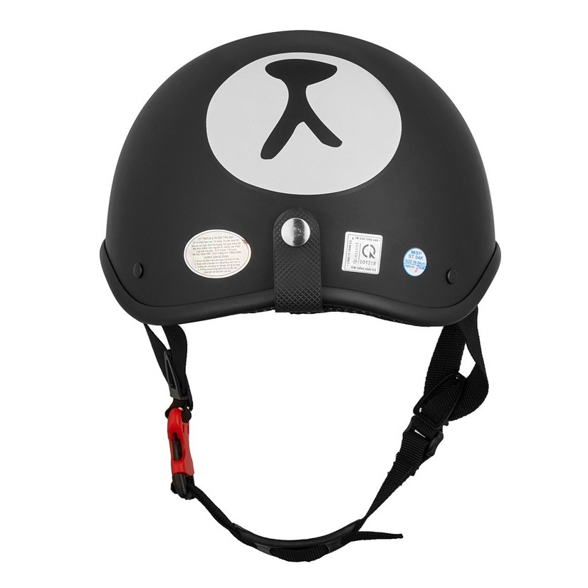 Mũ bảo hiểm phượt nửa đầu Amby Helmet kèm họa tiết trang trí