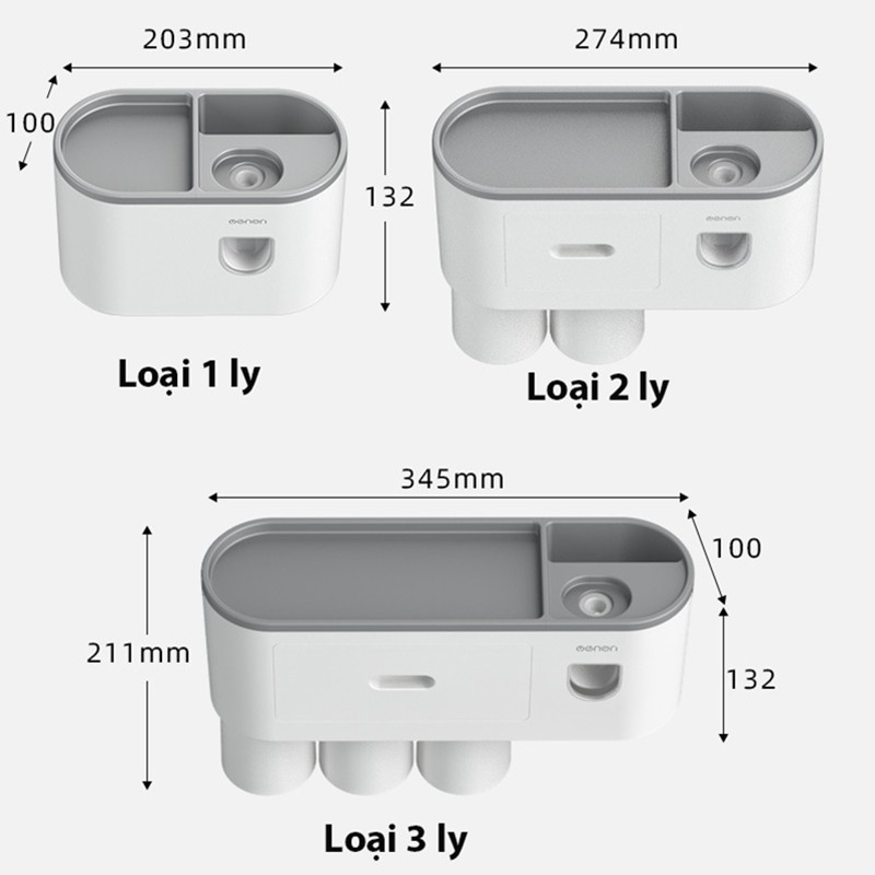 Kệ để đồ nhà tắm - Bộ nhả kem đánh răng siêu tiện lợi cho mọi gia đình
