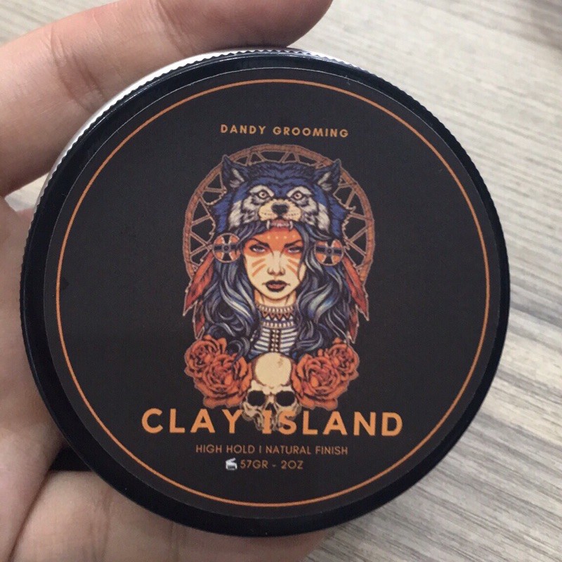 SÁP VUỐT TÓC NAM DÀNH CHO TÓC DÀY DANDY CLAY ISLAND 56 g