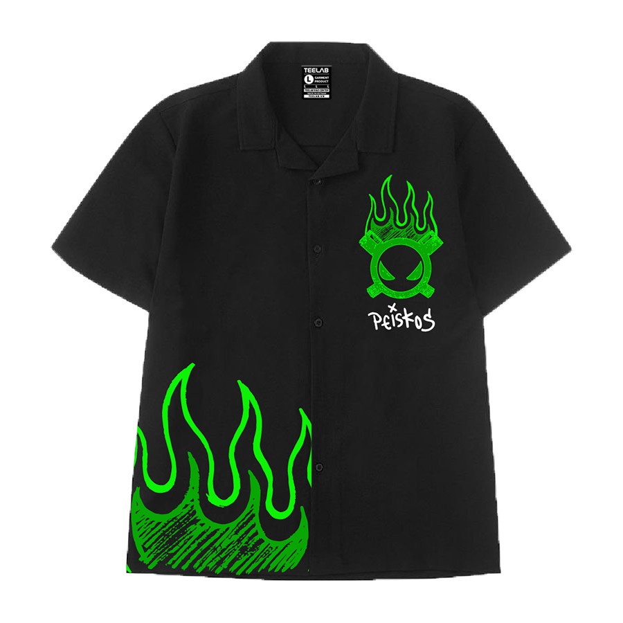 Áo Sơ mi Teelab Green Fire SS008